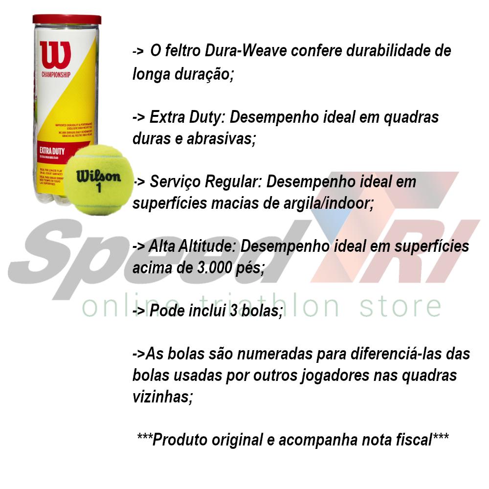 Kit Bola De Tênis Wilson Championship Pack Com 03 Tubos (total 9 bolas)
