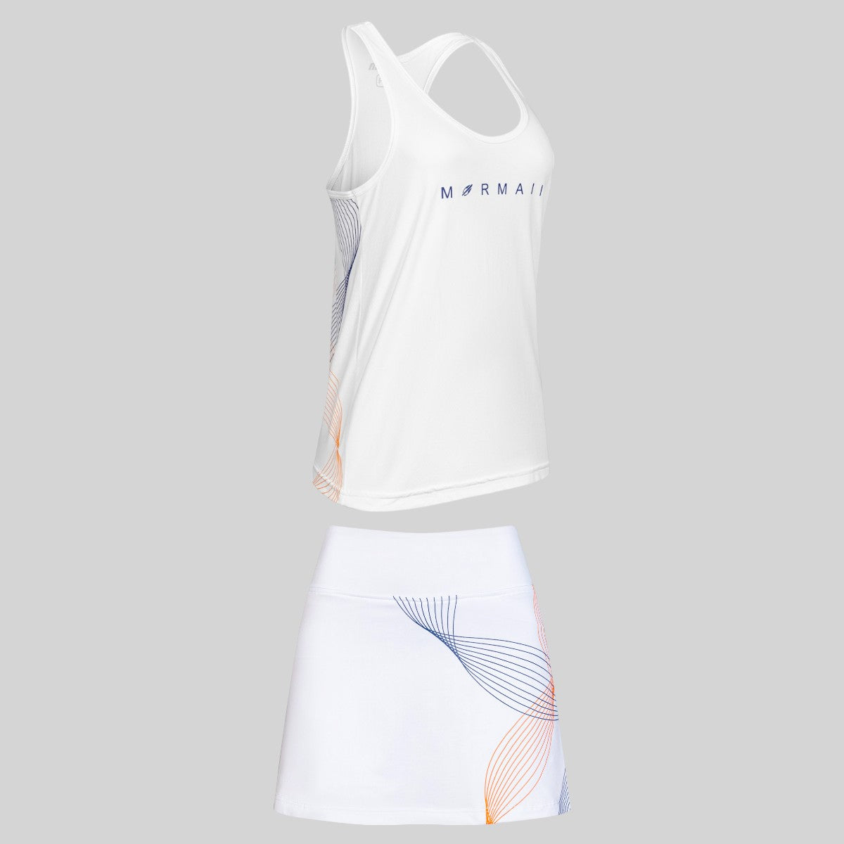 Conjunto Regata e Saia Shorts Beach Tennis Mormaii Feminina Ondas