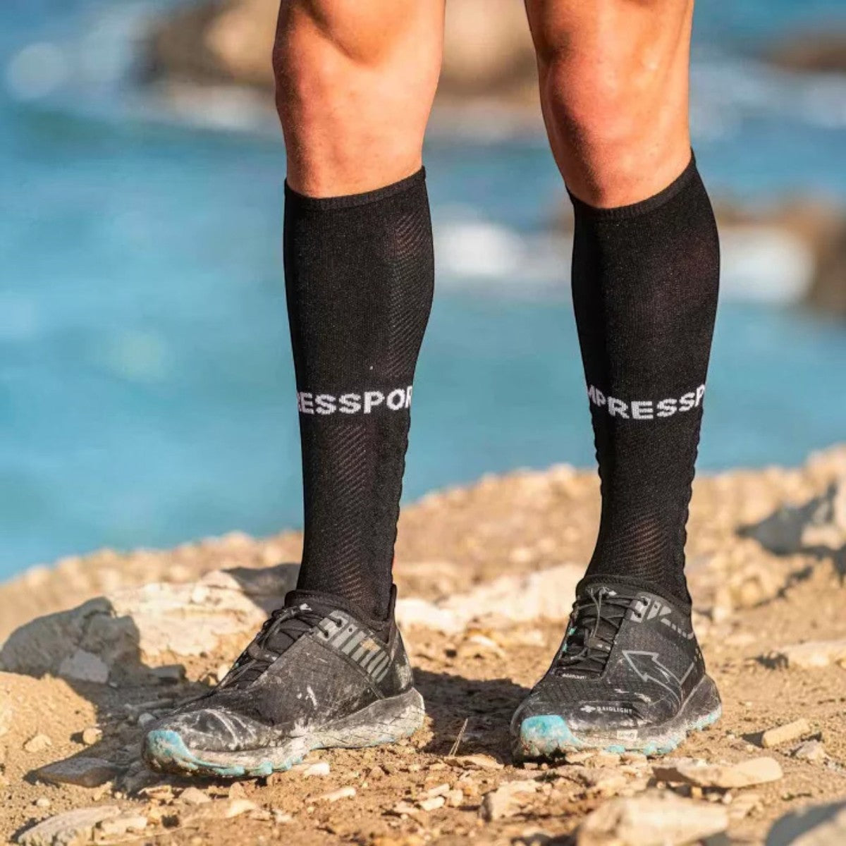 Meia Cano Longo Full Socks Run Compressport