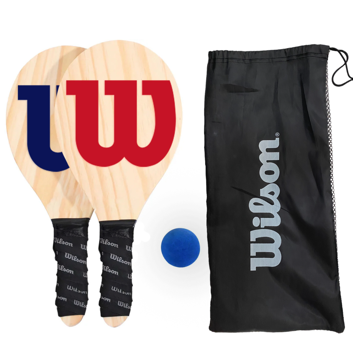 Raquetes de Frescobol Wilson com bolinha e capa protetora