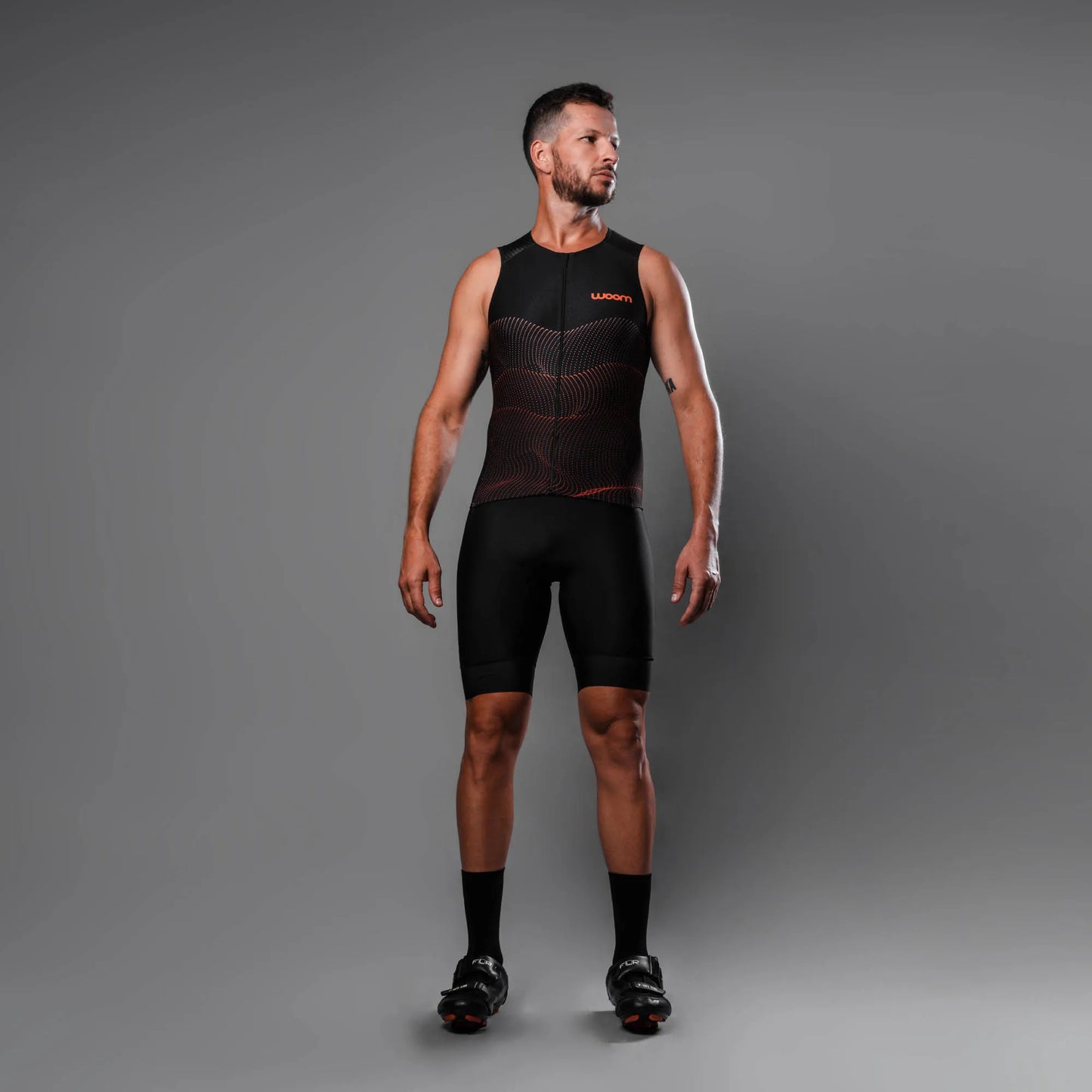Macaquinho Triathlon sem manga Woom 140 Masculino 2024