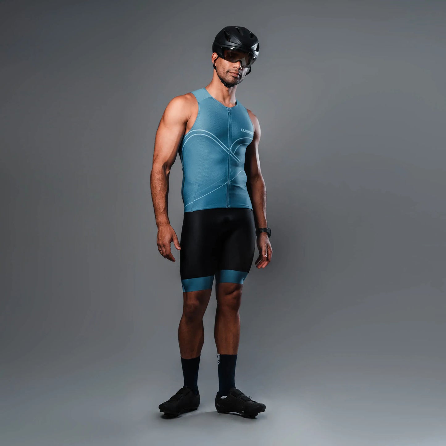 Macaquinho Triathlon sem manga Woom 140 Masculino 2024