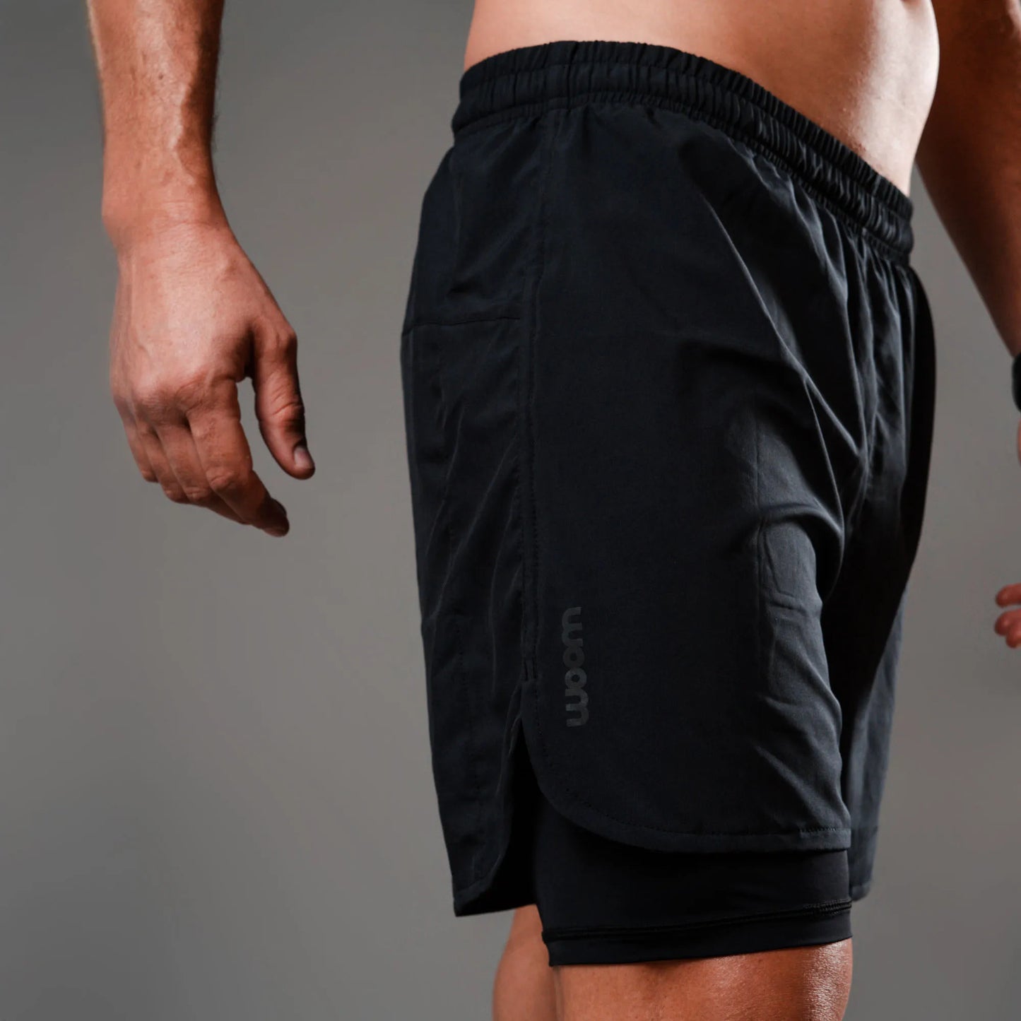 Bermuda Shorts Running 2 em 1 Woom Marathon Masculino I