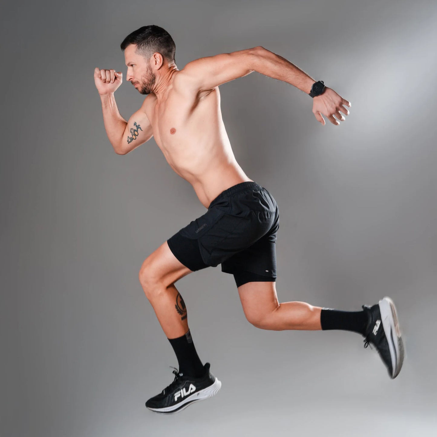 Bermuda Shorts Running 2 em 1 Woom Marathon Masculino I