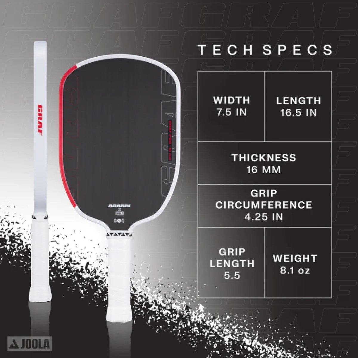 Raquete de Pickleball Joola Graf Pro 16 mm