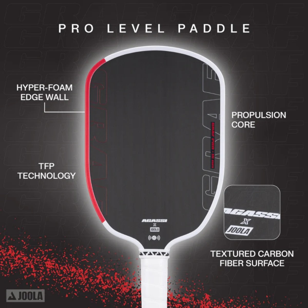 Raquete de Pickleball Joola Graf Pro 16 mm