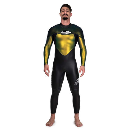 Roupa de Borracha Mormaii Triathlon Com Manga 5.3mm Camaleão Masculina