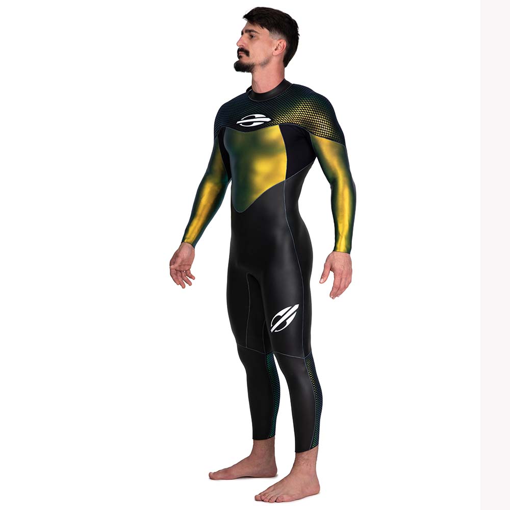 Roupa de Borracha Mormaii Triathlon Com Manga 5.3mm Camaleão Masculina