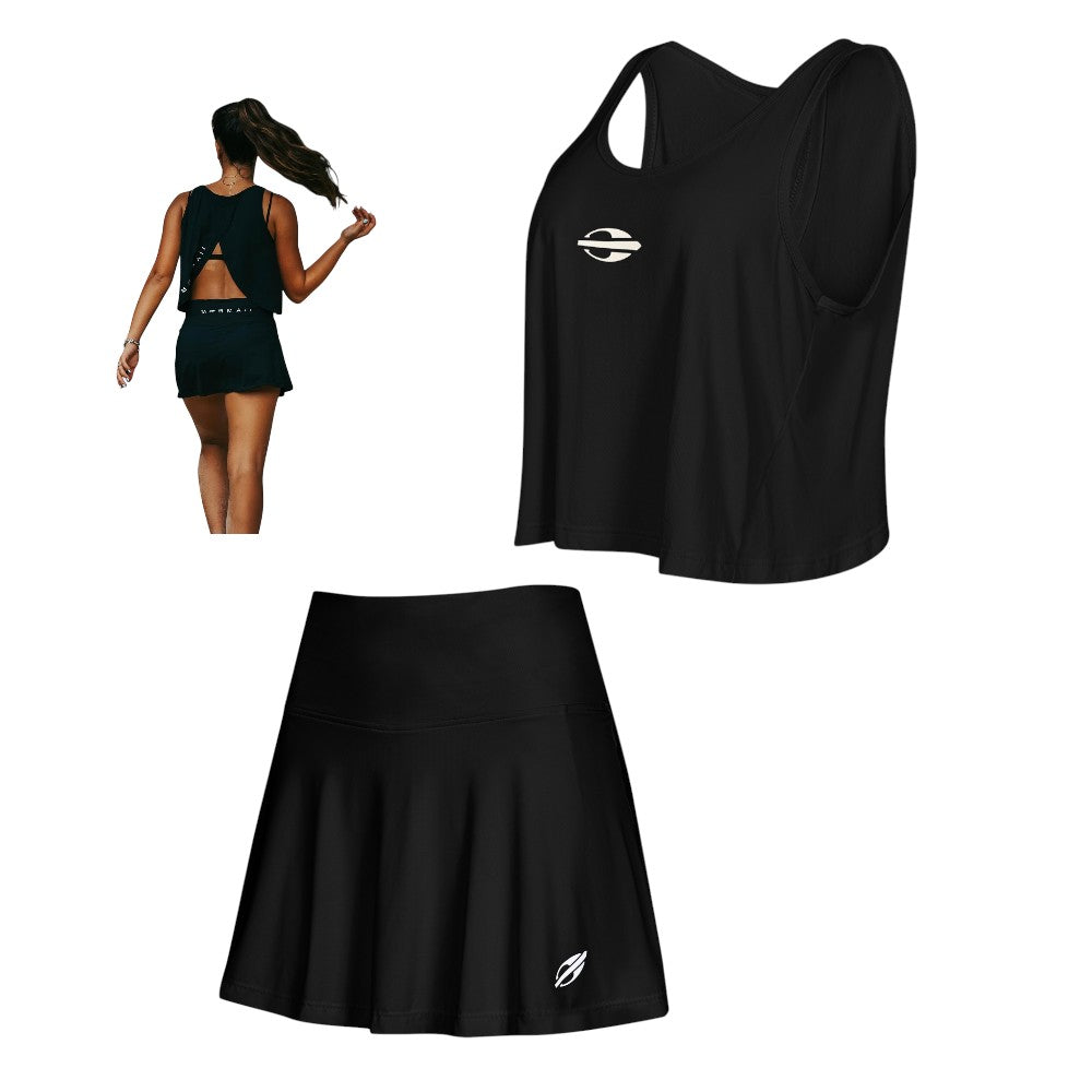 Conjunto Cropped e Saia Shorts Mormaii Beach Tennis