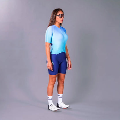 Macaquinho Triathlon com manga  Woom 140 Feminino II