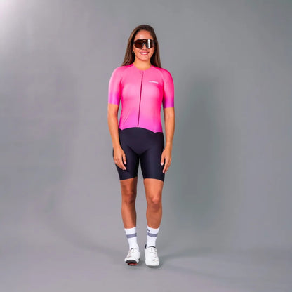 Macaquinho Triathlon com manga  Woom 140 Feminino II