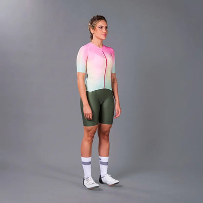 Macaquinho Triathlon com manga  Woom 140 Feminino II