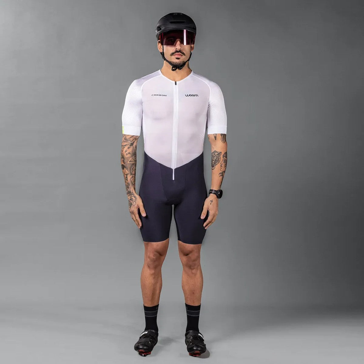 Macaquinho Triathlon com manga  Woom Carbon Phantom Masculino II