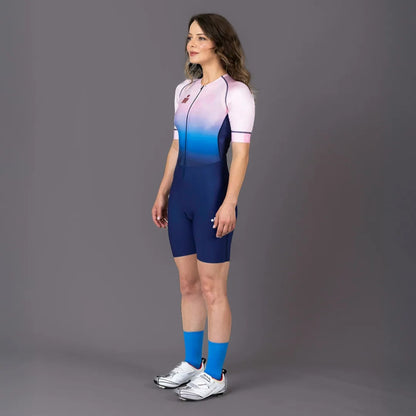 Macaquinho Triathlon c/ manga Carbon IRONMAN Woom Feminino III