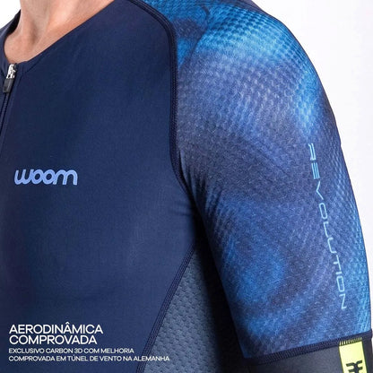 Macaquinho Triathlon com manga Carbon Revolution Woom Masculino II