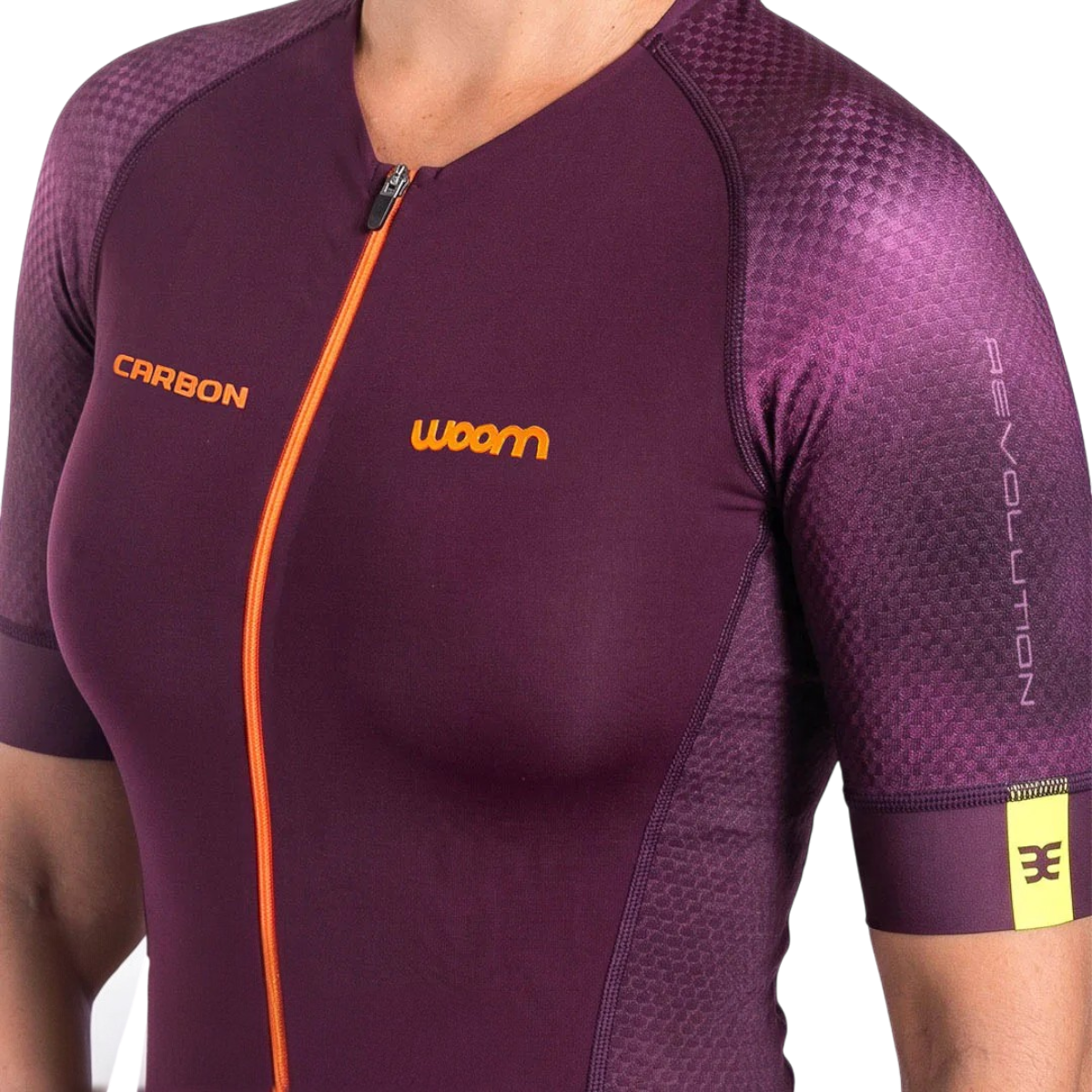 Macaquinho de Triathlon Woom com manga Carbon Revolution II Feminino