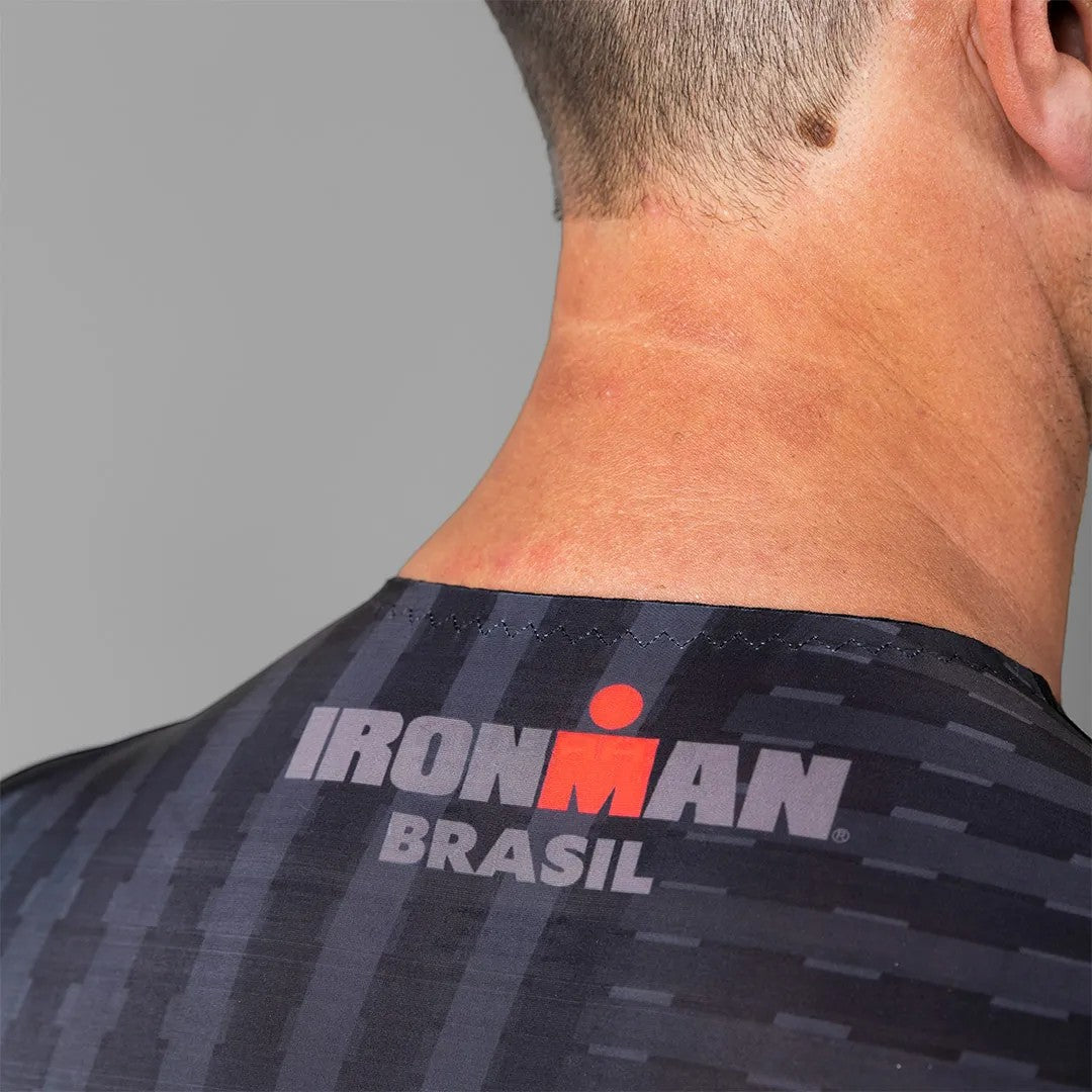 Macaquinho Triathlon c/ manga Carbon IRONMAN Woom Masculino III