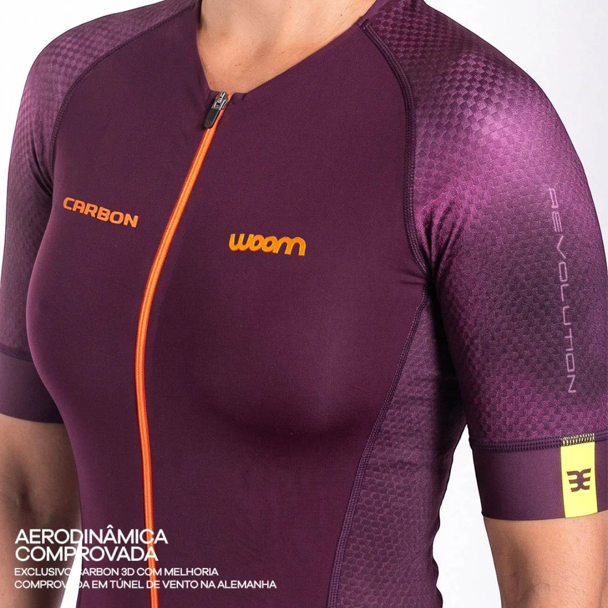 Macaquinho Triathlon c/ manga Carbon Revolution Woom Feminino II