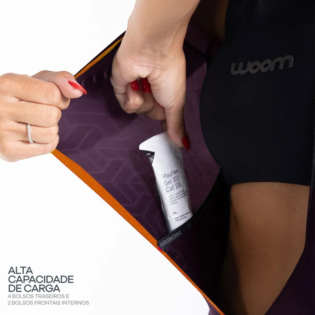 Macaquinho Triathlon c/ manga Carbon Revolution Woom Feminino II