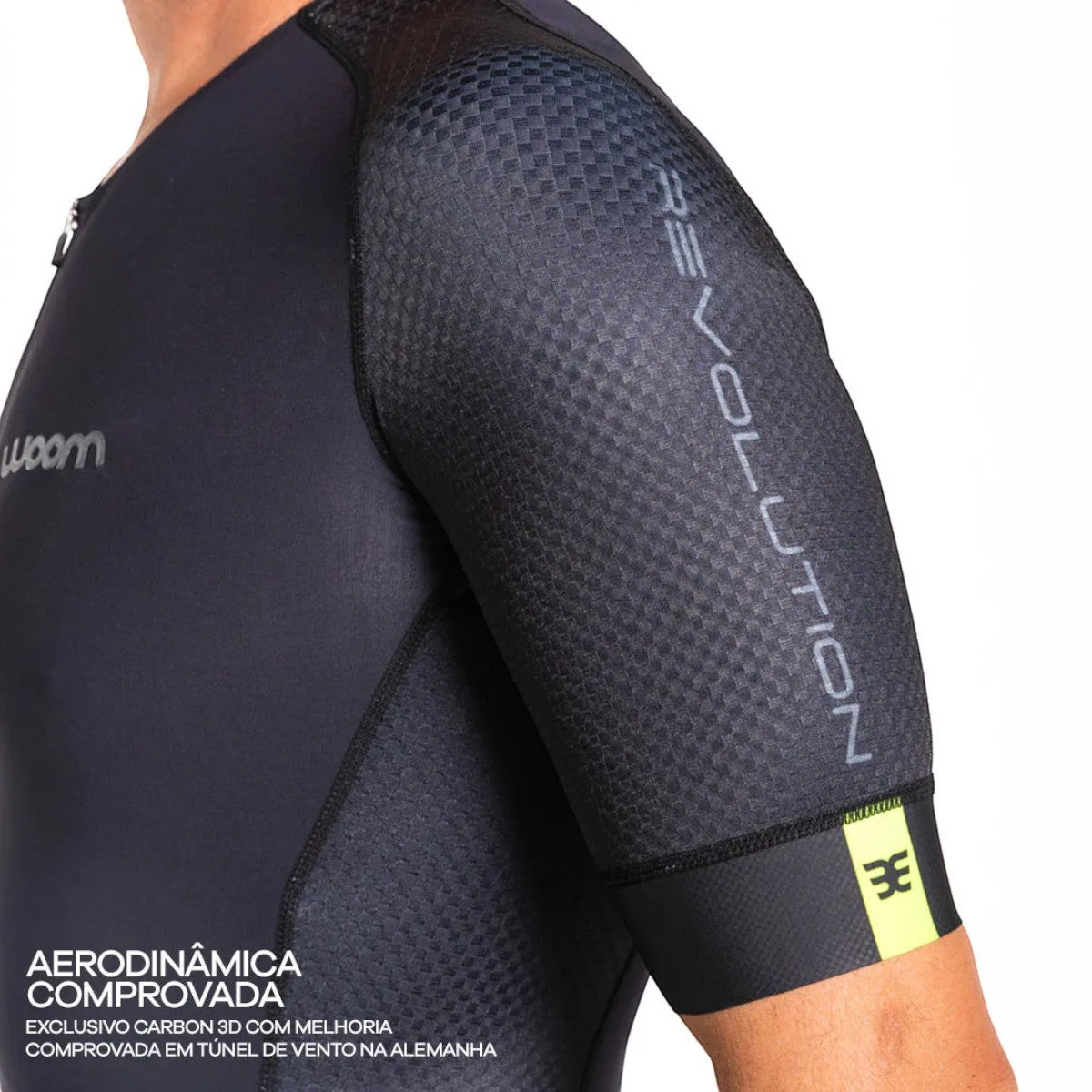 Macaquinho Triathlon com manga Carbon Revolution Woom Masculino II