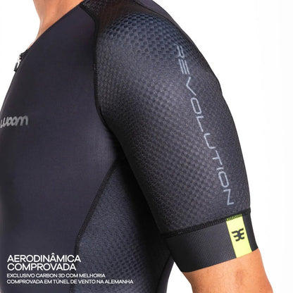 Macaquinho Triathlon com manga Carbon Revolution Woom Masculino II