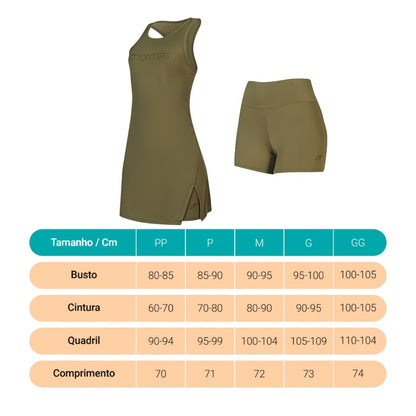 Vestido Macaquinho Beach Tennis Vitória Marchezini Mormaii